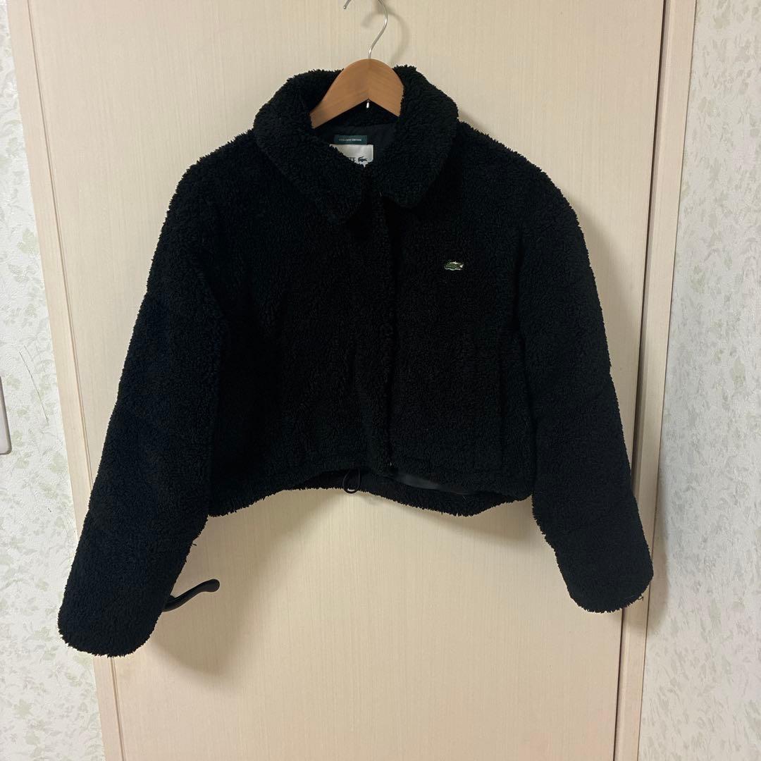 snidel ラコステ　黒　ボア中綿アウター　ショート丈　美品