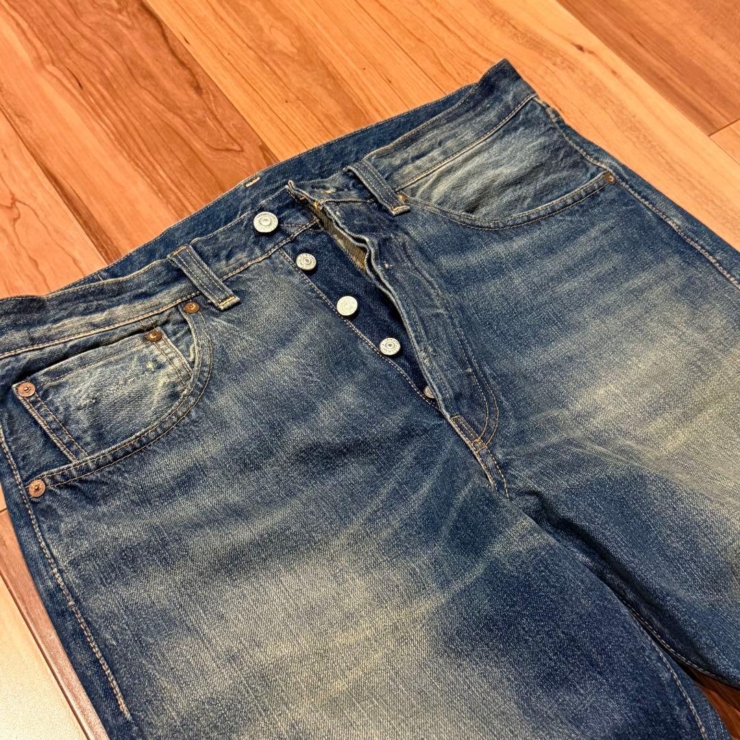 【雰囲気最高！】LEVI‘S 501XX LVC1947 W33鬼ヒゲ！ハチノス