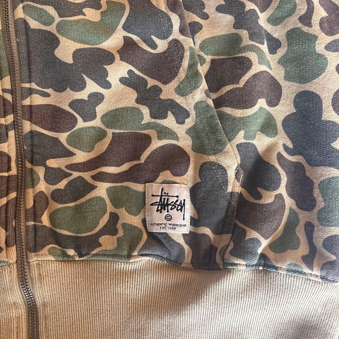 Stussy camo zip up hoodie sサイズ