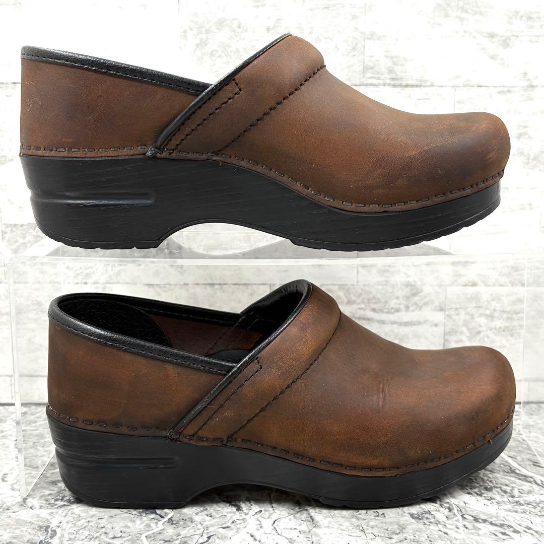 【美品】 ダンスコ プロフェッショナル サボ クロッグサンダル 36 ブラウン