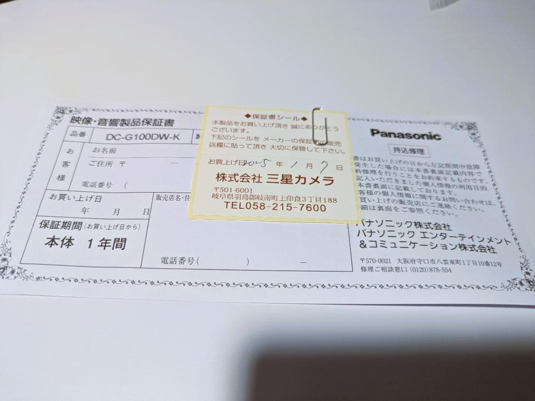 LUMIX DC-G100DW ダブルズームレンズキット 保証付き