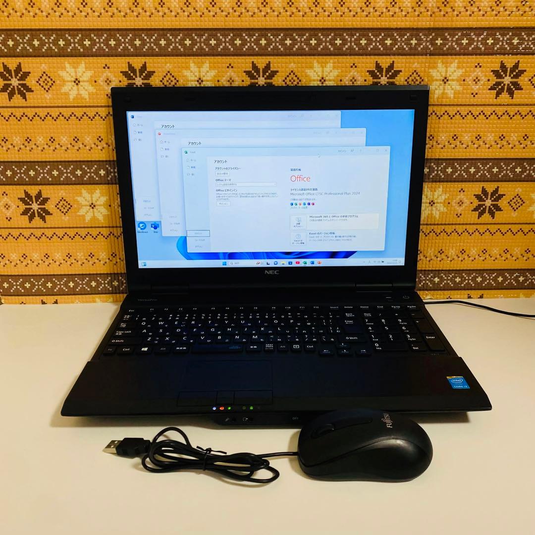 Y963 NECノートパソコンSSDサクサク動く Windows11オフィス付き