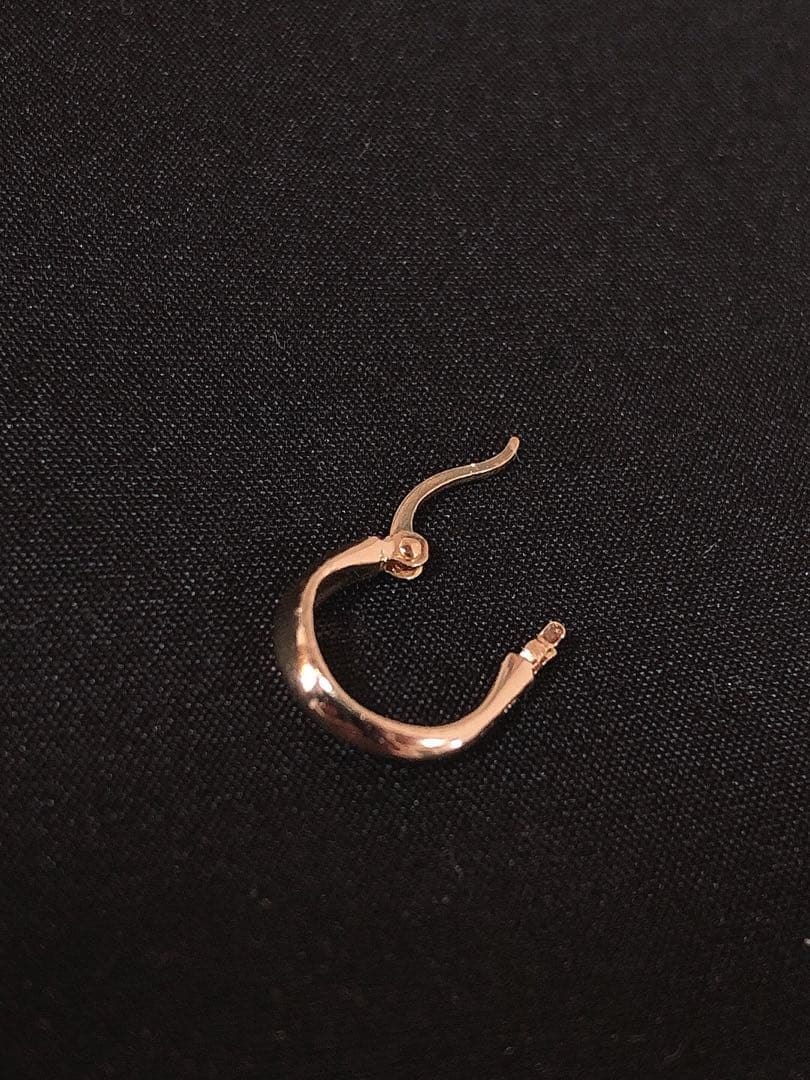 ete エテ K18×K10 フープ ピアス(片耳用)