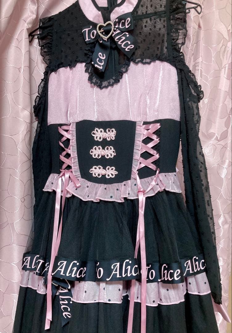 トゥアリス TOALICE 小悪魔中華　ドッキングティアードワンピース ロリータ