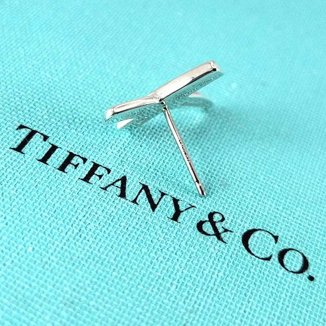 ◆SALE◆【ティファニー】キス　クロス　ピアス　片耳　1790