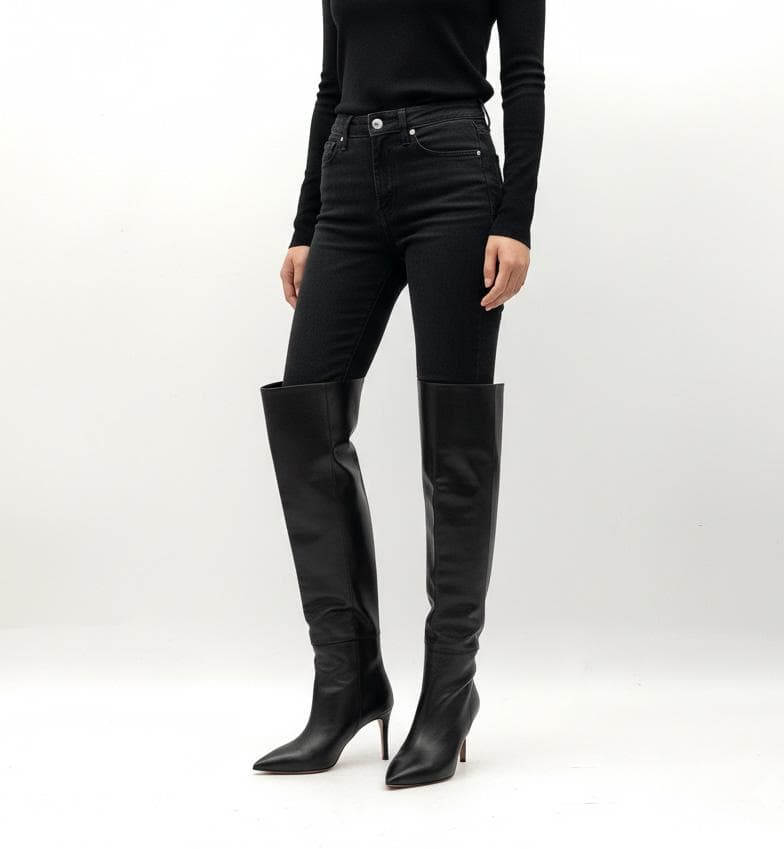 【未使用】PELLICO ニーハイロングブーツ ブラック 35　定価15万