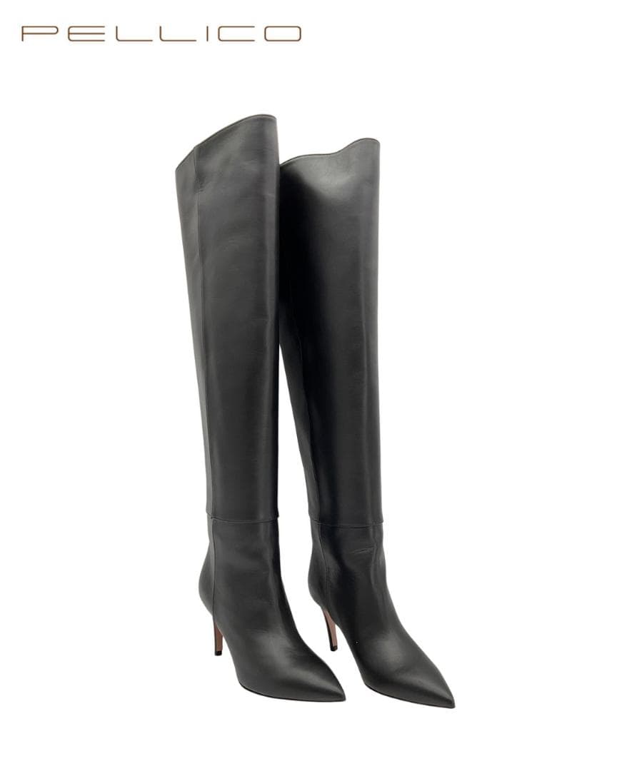 【未使用】PELLICO ニーハイロングブーツ ブラック 35　定価15万