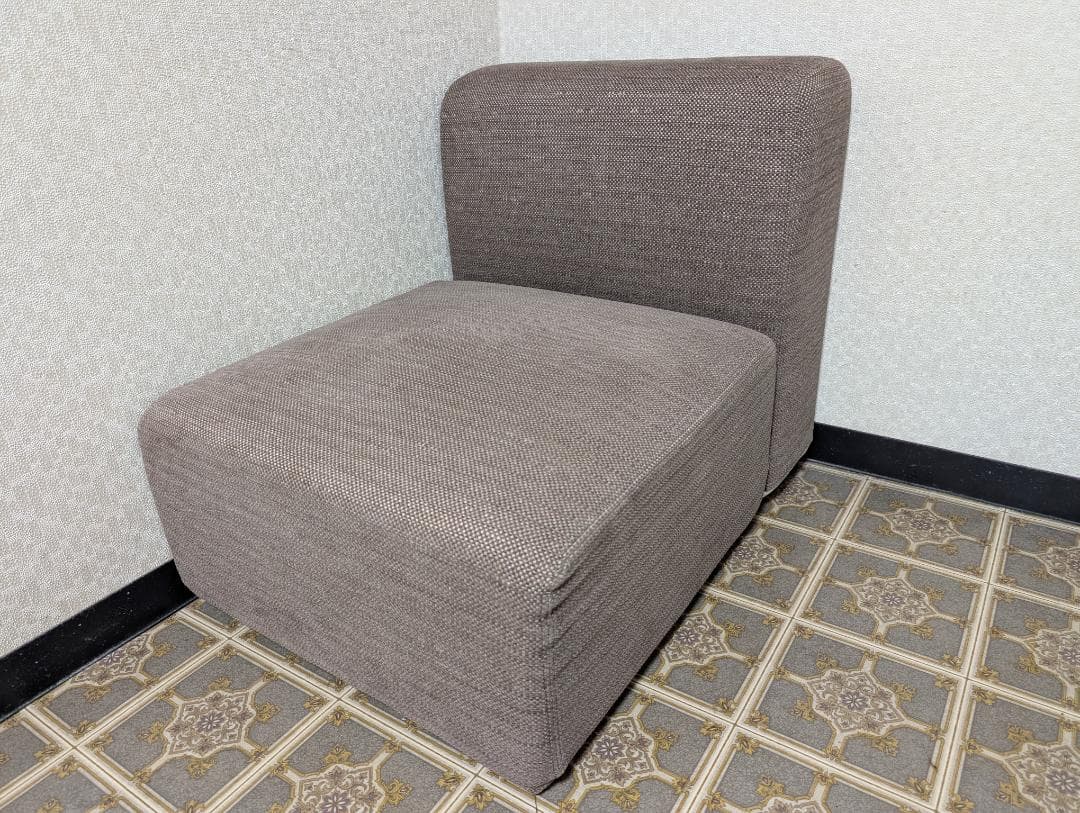 【にこ】無印良品 ユニットソファ本体アームレス 小 + ソファカバー