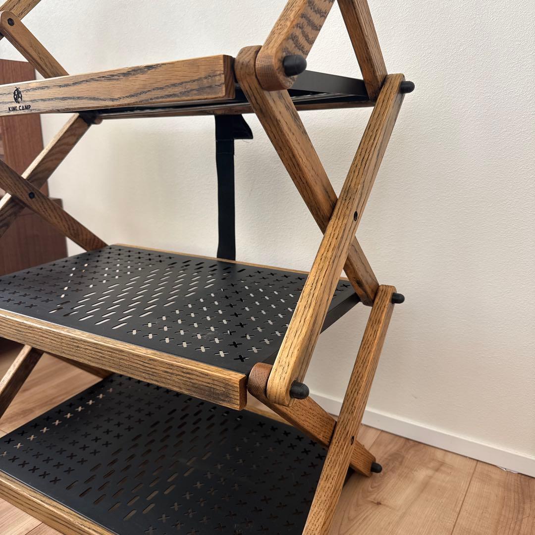 KIM CAMP アイアン&ウッド 3段ラック