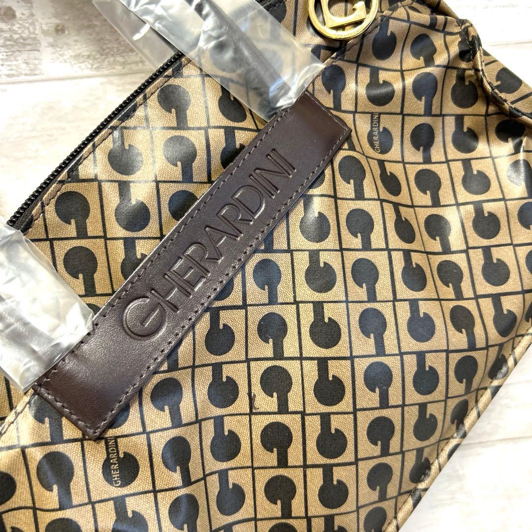 新品未使用　GHERARDINIゲラルディーニ ミニハンドバッグ　ブラウン