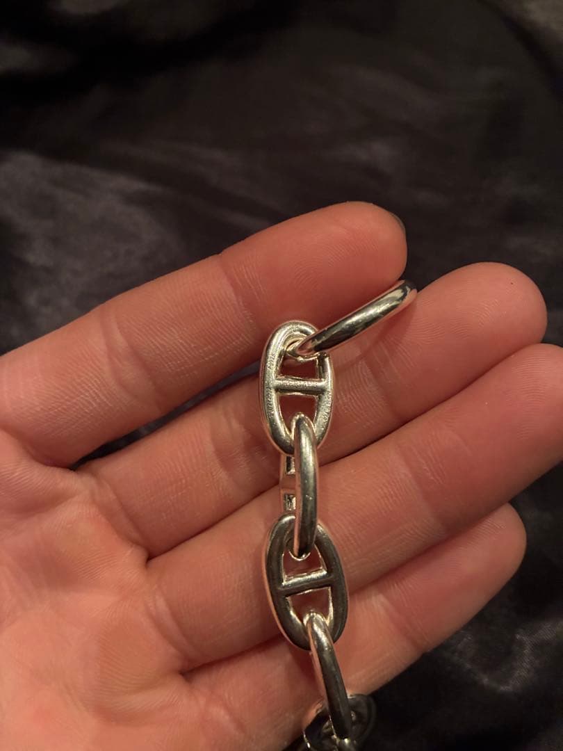 【美品】HERMESシェーヌダンクル GM29ネックレスシルバー925 正規品