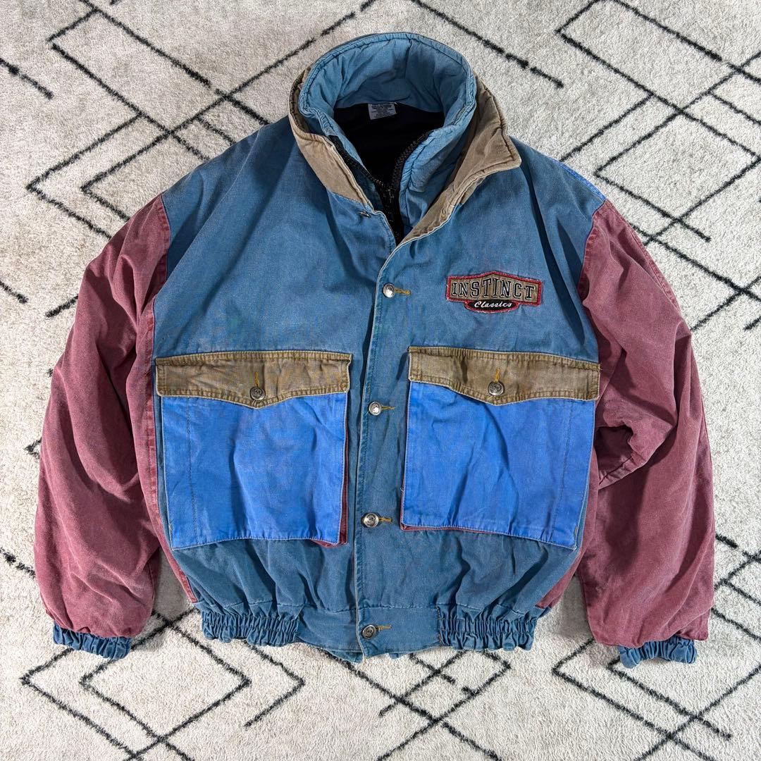 【90s】希少 ヴィンテージ ワークジャケット マルチカラー　短丈