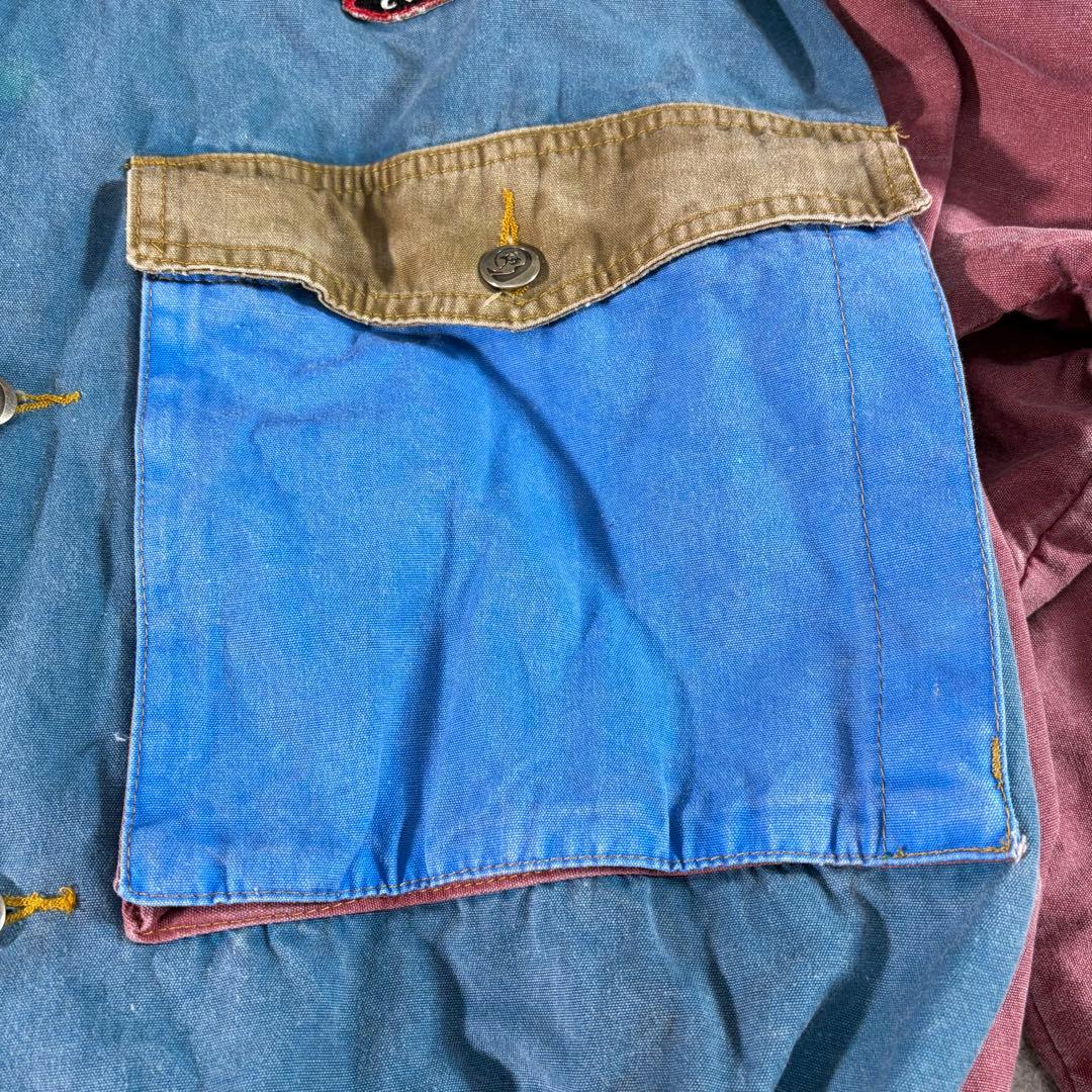 【90s】希少 ヴィンテージ ワークジャケット マルチカラー　短丈