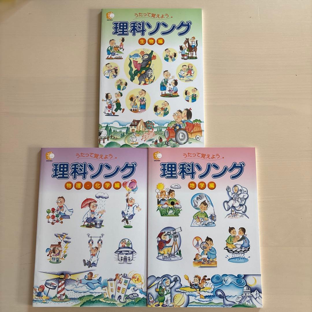 12/10まで【七田式】理科ソング 全3巻セット (物理・化学編・地学)