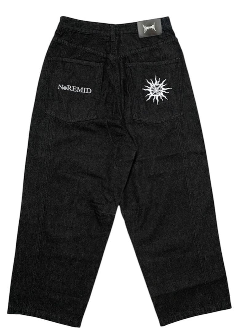 NoREMID ブラックリジットデニムパンツ　ノーリミッド