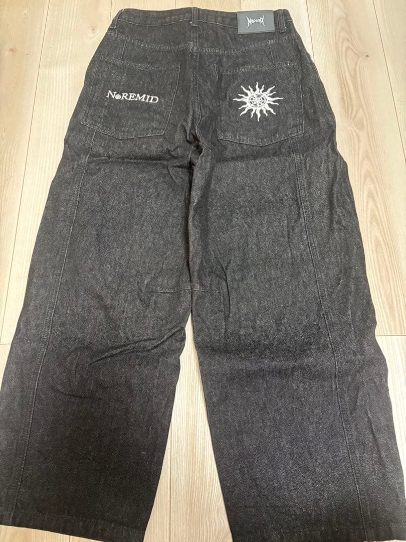 NoREMID ブラックリジットデニムパンツ　ノーリミッド