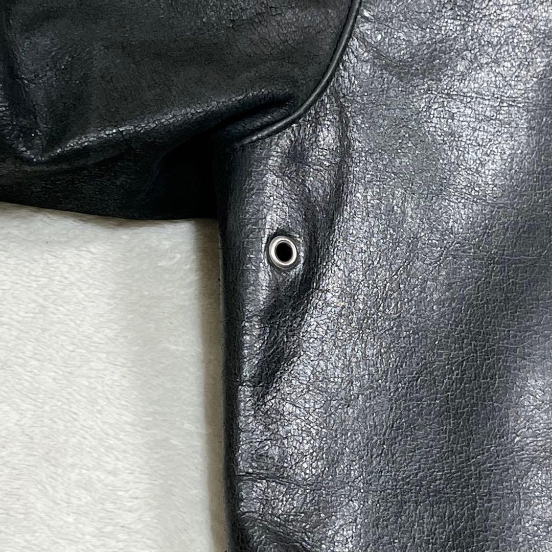 『ユナイテッドアローズ』M65 フィールドジャケット レザー 牛革 ダブルジップ