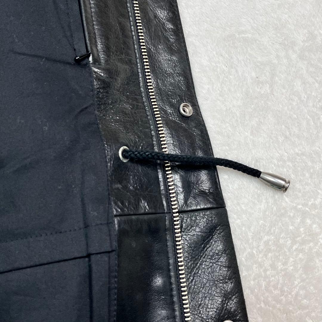 『ユナイテッドアローズ』M65 フィールドジャケット レザー 牛革 ダブルジップ