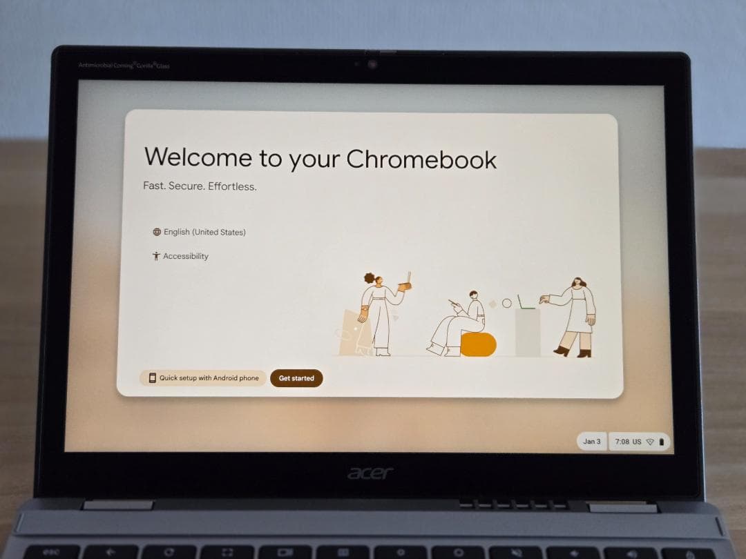 たいち日本未発売小型高性能 Acer Chromebook Spin312