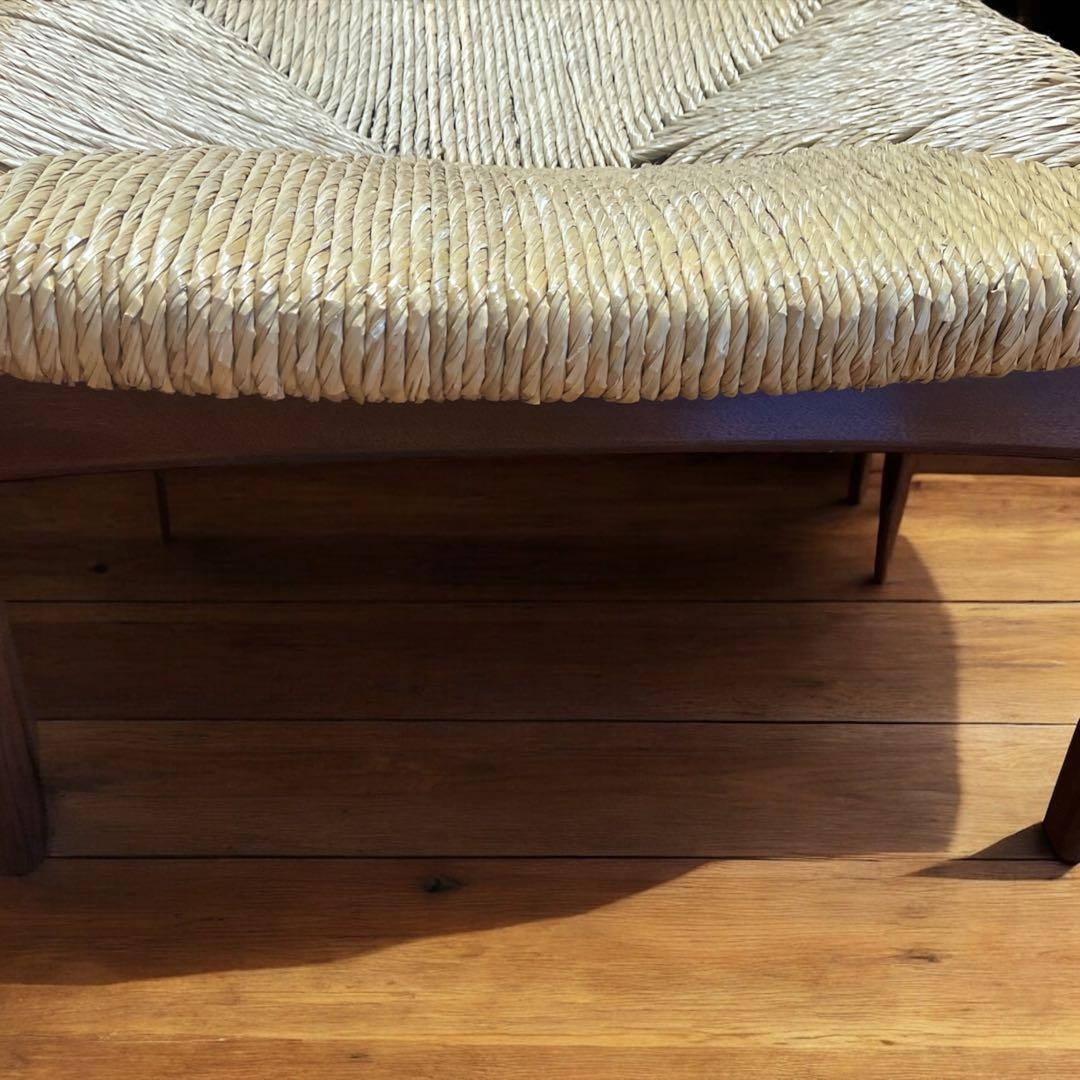 美品 松本民芸 家具 77型 曲肘 ラッシ アーム チェア ②