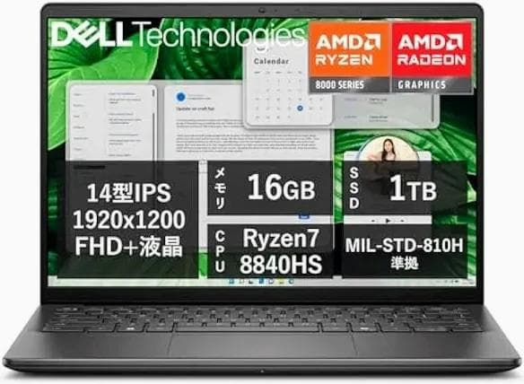 Windowsノート本体 Dell Inspiron 14 5445 Ryzen7 8840HS/16GB