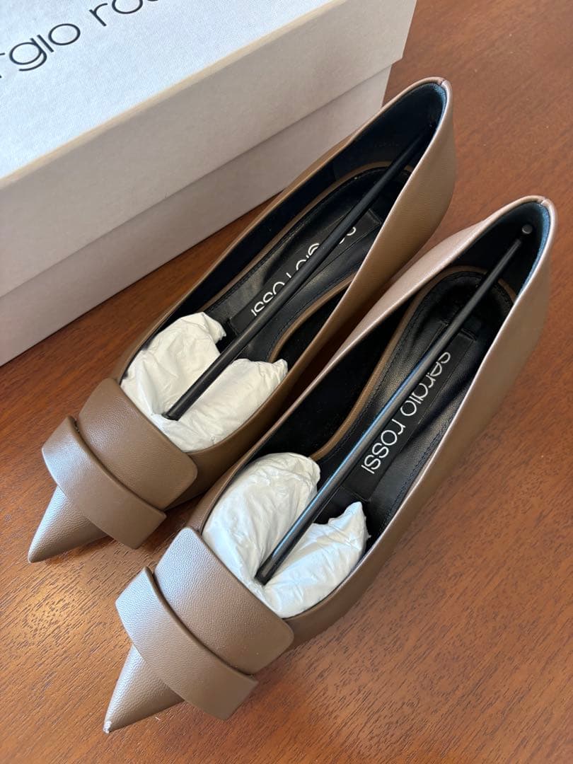 sergio rossi sr1 ブラウン パンプス 35