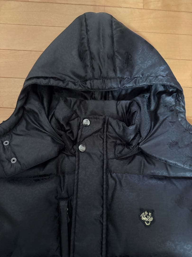 【専用】オニツカタイガー　フード付きブラックダウンジャケット　メンズM