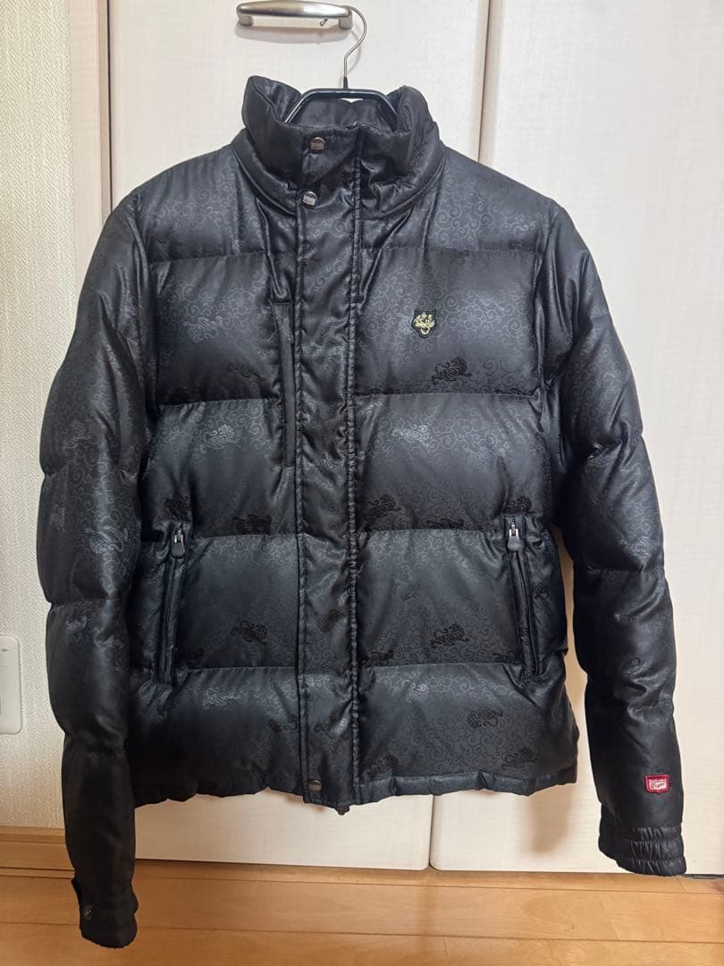 【専用】オニツカタイガー　フード付きブラックダウンジャケット　メンズM