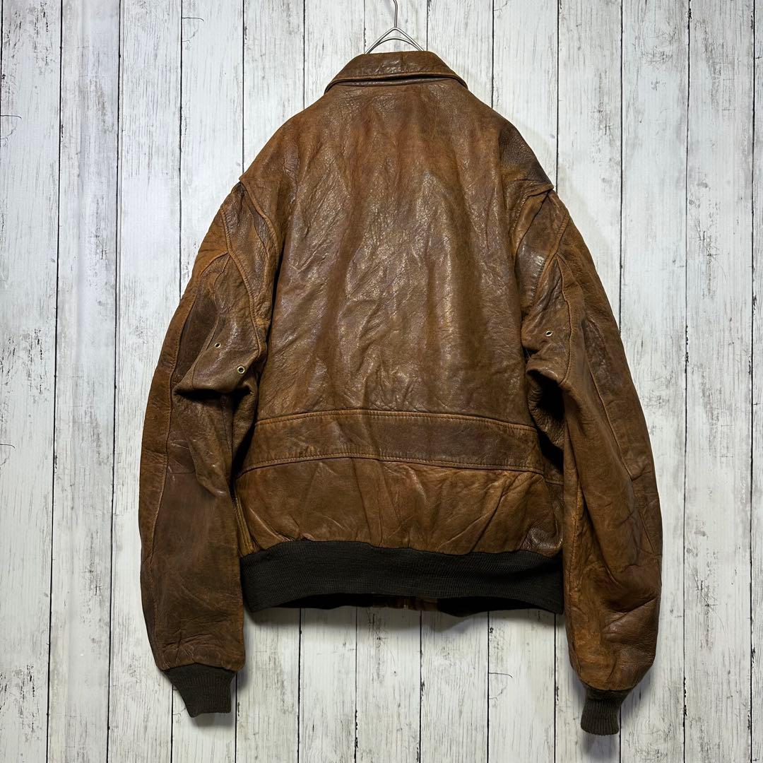 【Schott☆USA製☆A2レザージャケット】本革☆フライトJK 70s80s