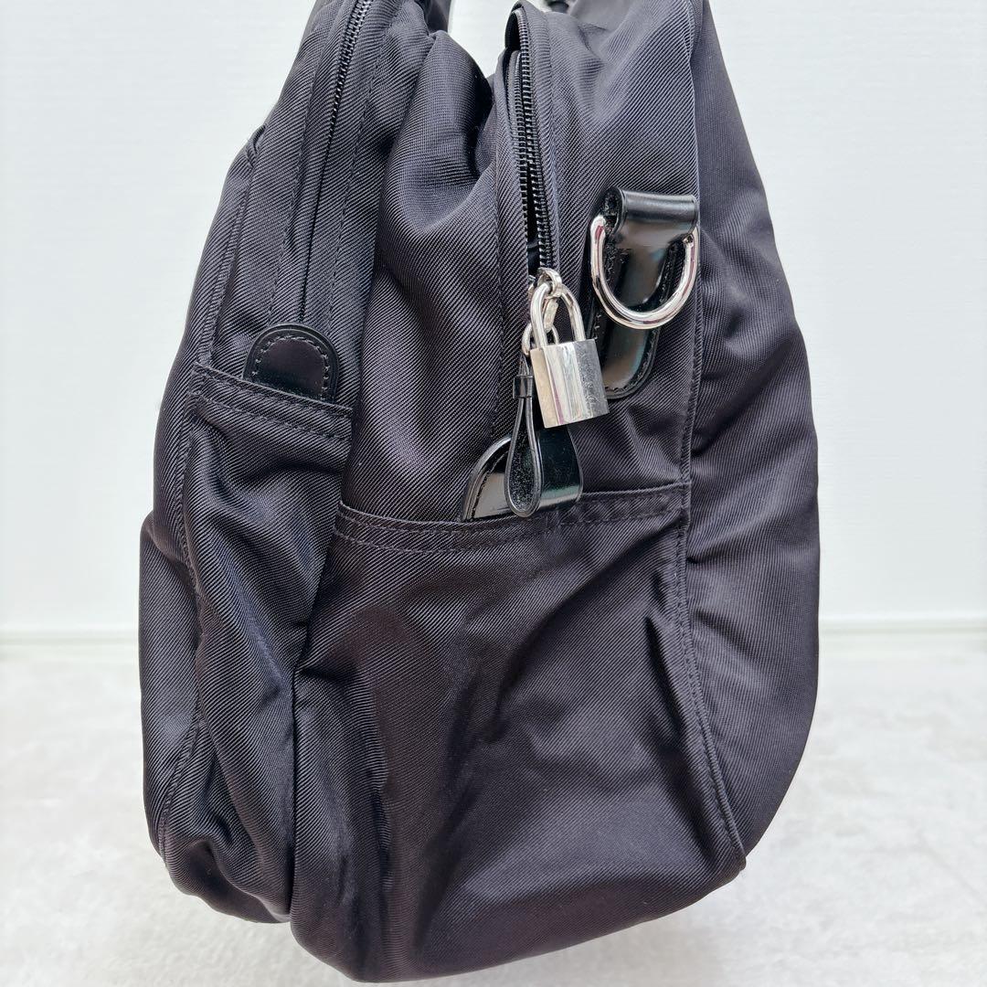 again.b VOYAGE ブラック ボストンバッグ