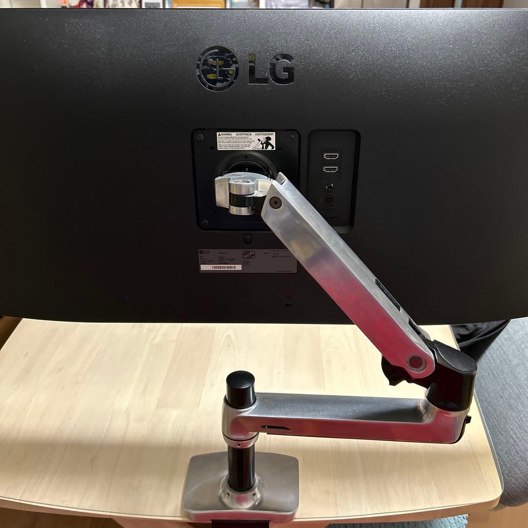 LG34WP500&ERGOTRON LXモニターアーム&送料込