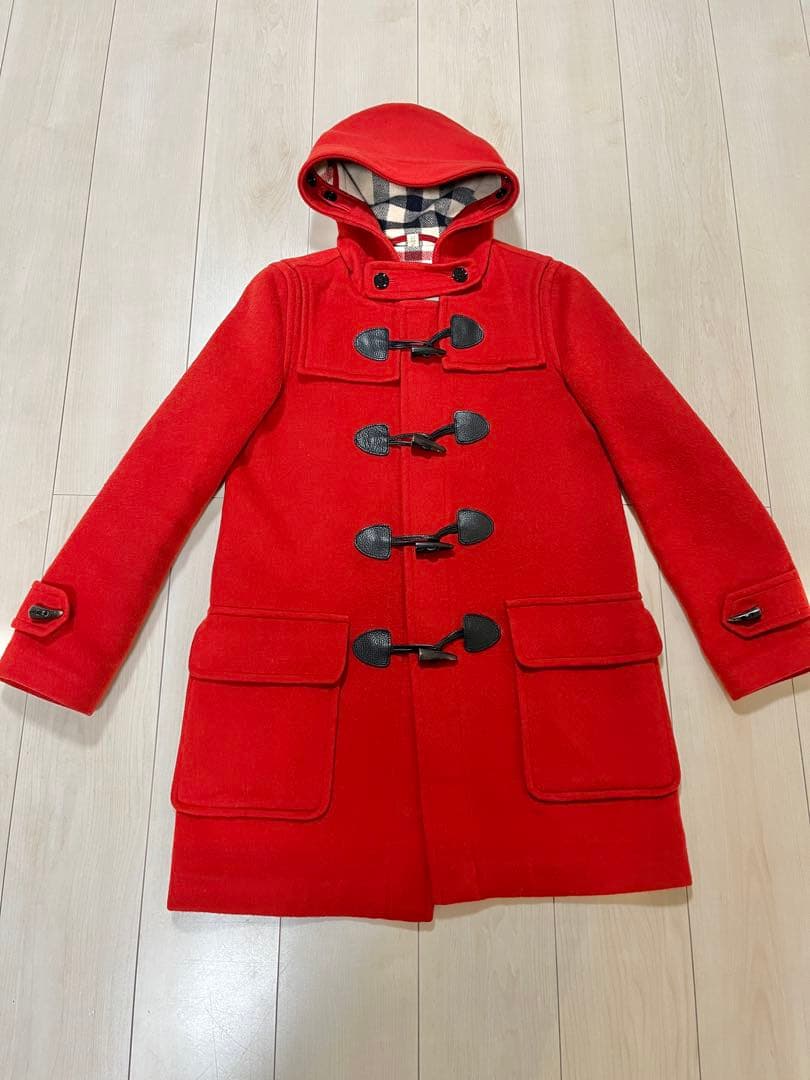 【美品】BURBERRY BRIT バーバリーブリット ダッフルコート 赤