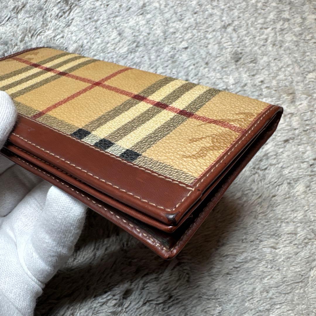 BURBERRY LONDON バーバリー 長財布 ノバチェック レザー