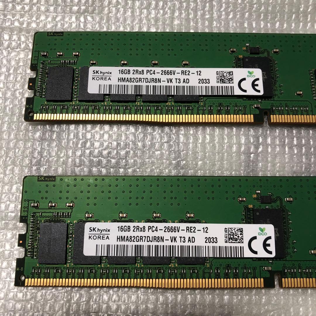 デスクトップ用 メモリー DDR4 16GB SK hynix ２枚組　32GB