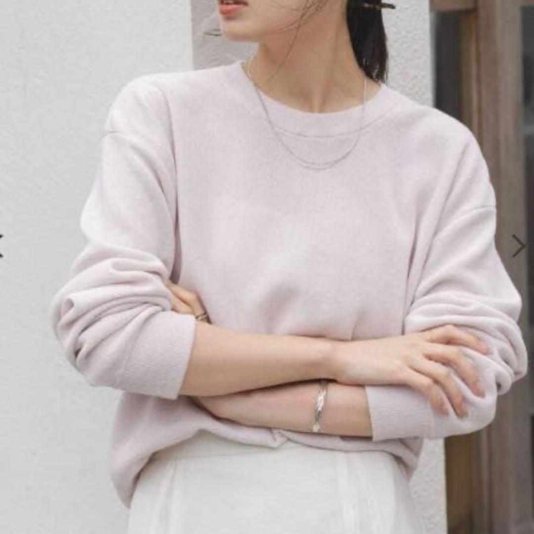 タグ付き未使用♡ NOBLE 【洗える】ハイゲージペーパーヤーンプルオーバー