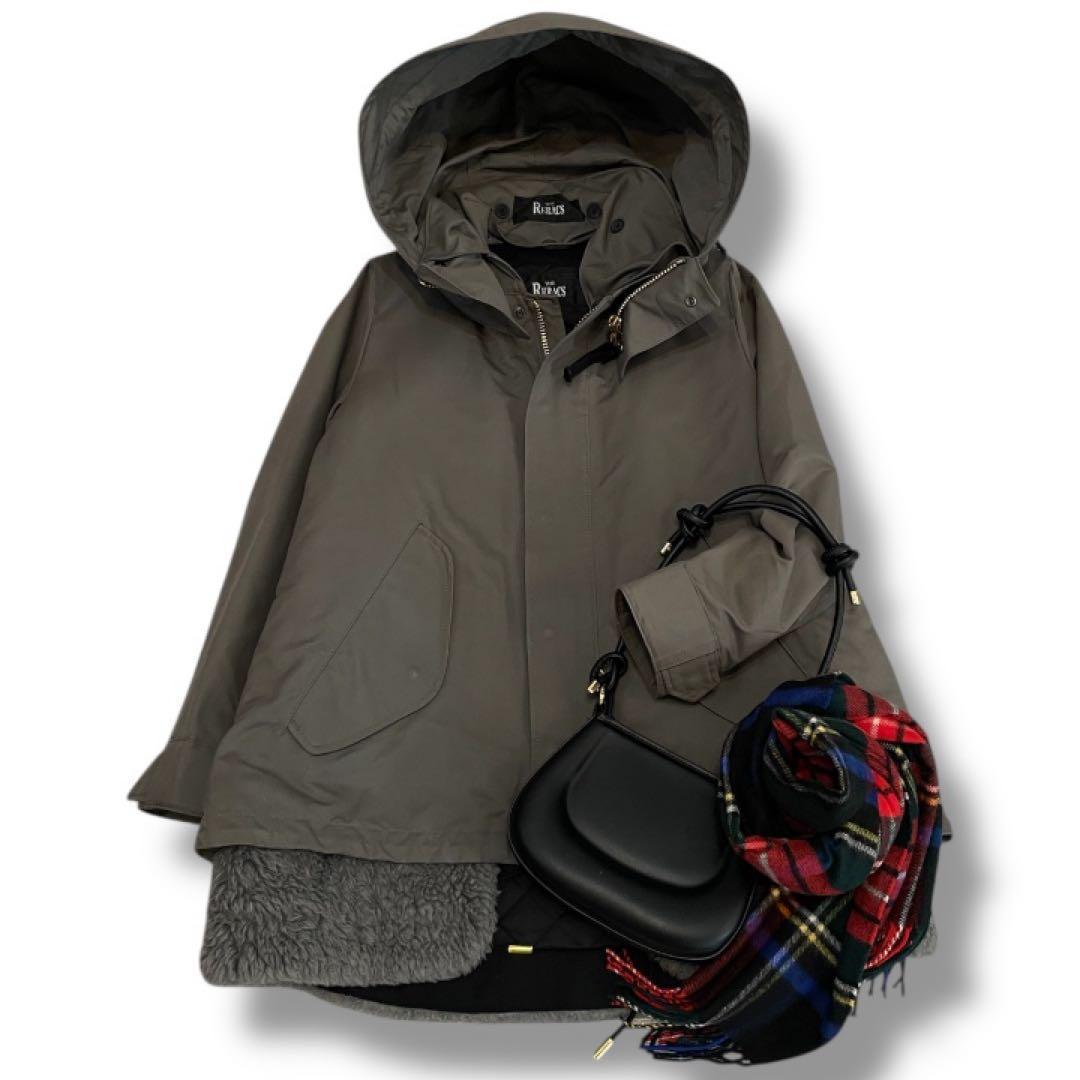 美品✨リラクス ショートモッズコート マウンテンパーカー ボアライナー付 36