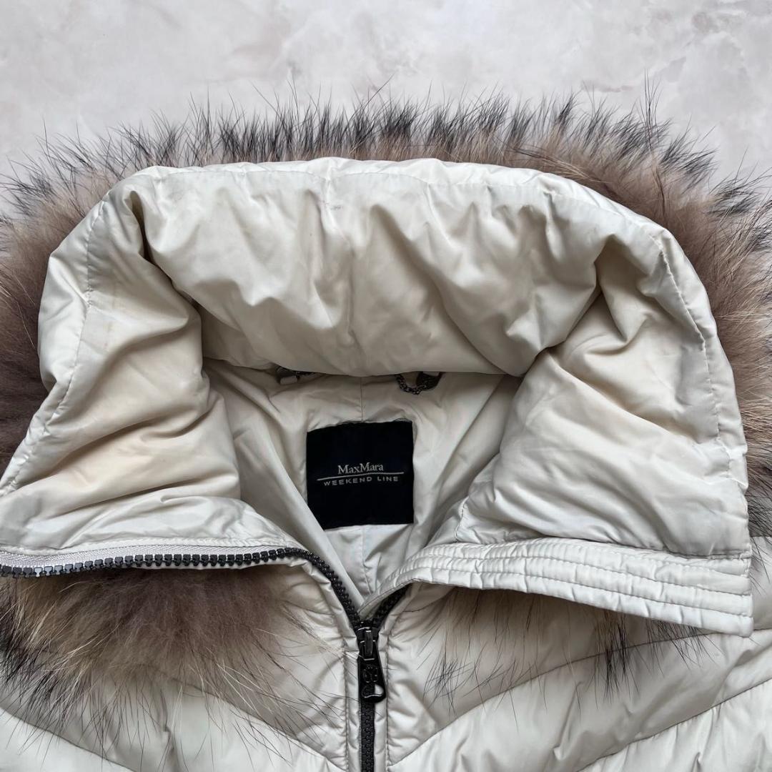 MaxMara ダウンジャケット　コート　フード　ファー　ベルト付き 42 L