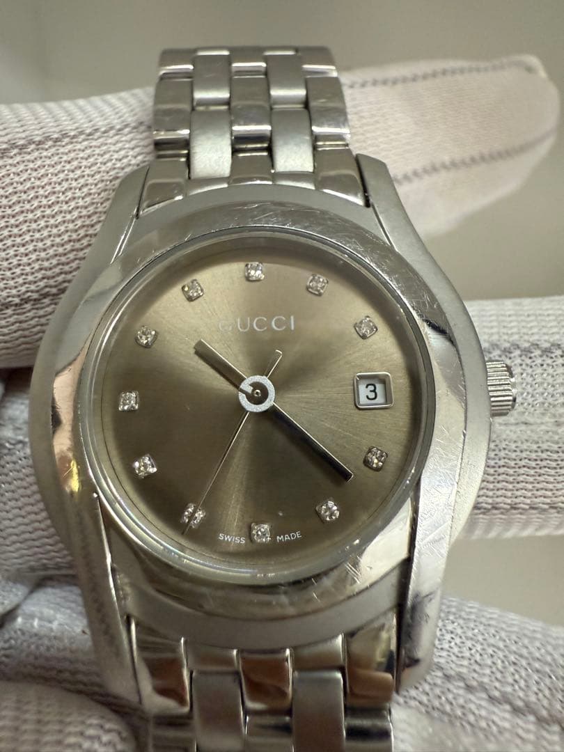 専用　GUCCI クォーツ腕時計 5500Lダイヤ11P　シルバー