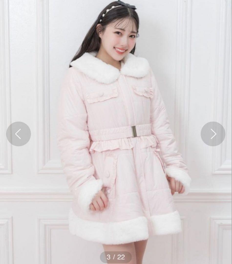 honey cinnamon ハニシナ バックリボンベルト中綿ジャケット 美品