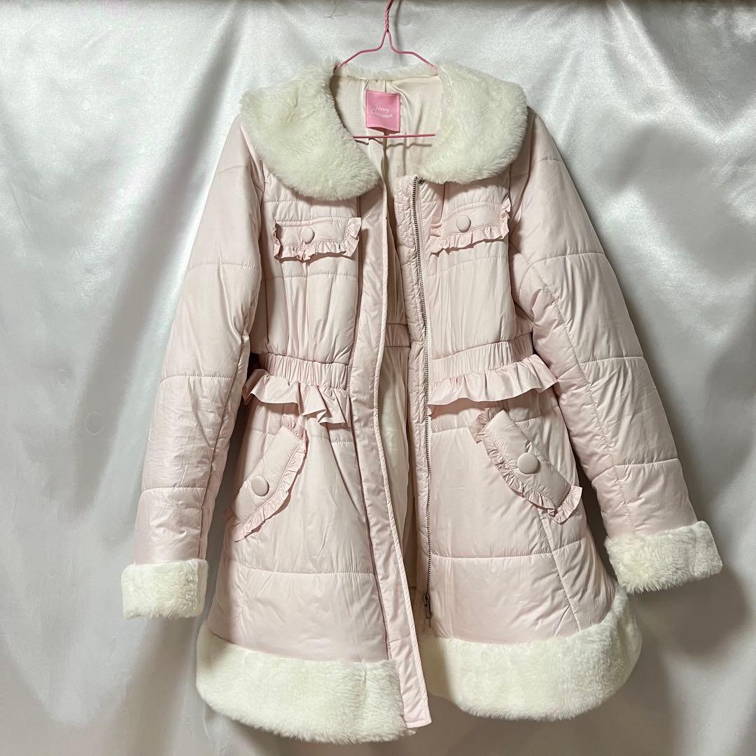 honey cinnamon ハニシナ バックリボンベルト中綿ジャケット 美品