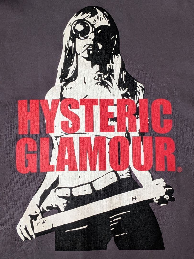 ヒステリックグラマー LIGHT MY FIRE オーバーサイズパーカー グレー