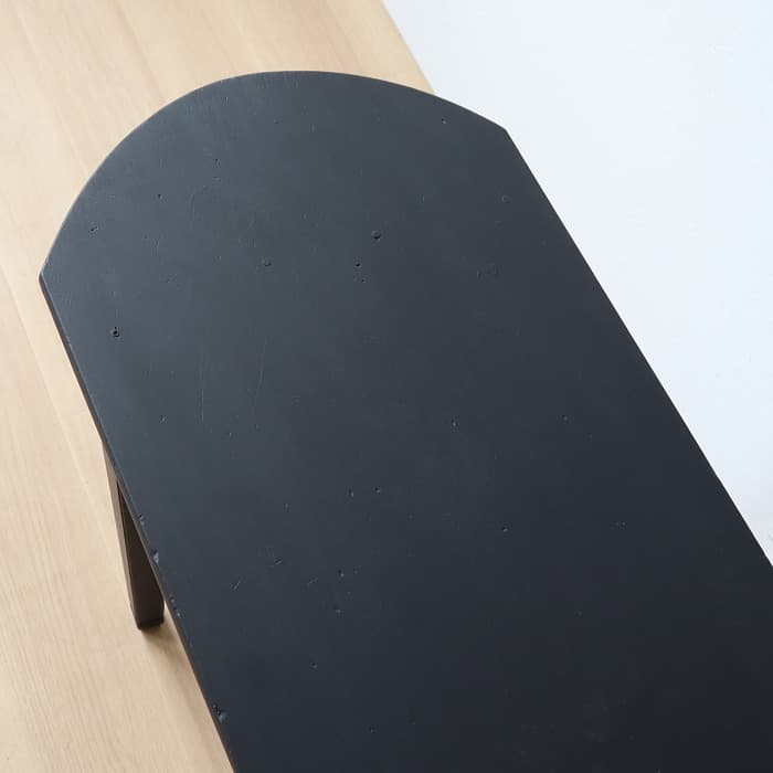 アンティーク 半円テーブル ブラック 無垢材 古家具 黒色 カウンター