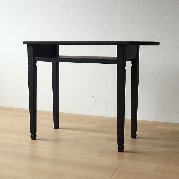 アンティーク 半円テーブル ブラック 無垢材 古家具 黒色 カウンター