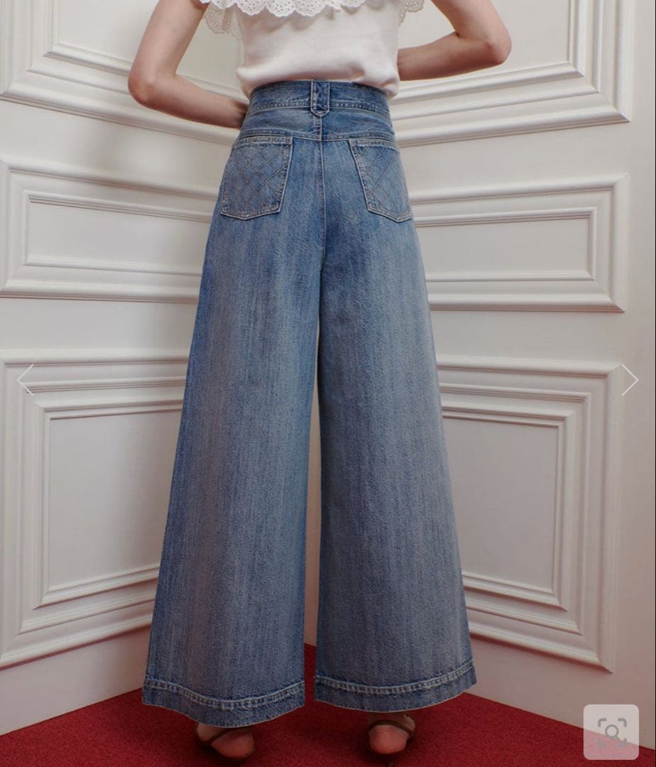 LOULOU WILLOUGHBY デニムバギーパンツ　デニム　ルルウィルビー