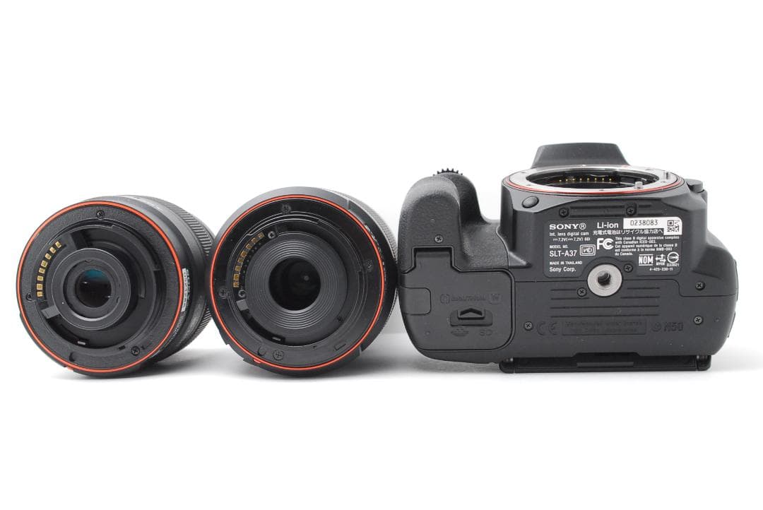 【美品　ダブルレンズ】SONY α37　スマホ転送　カメラバッグ　望遠レンズ
