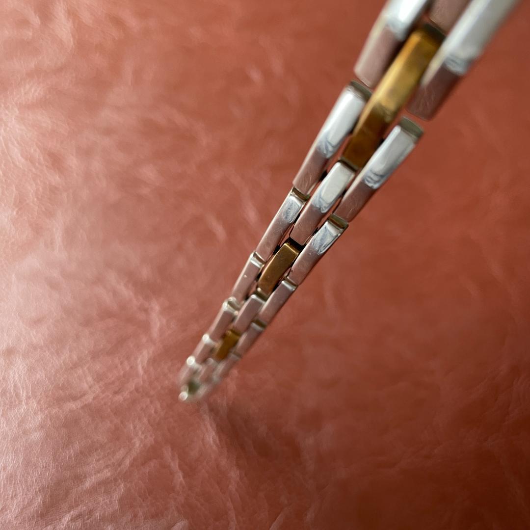 ヴィンテージ シルバー925 メンズ ブラス リンクブレスレット メキシコ製