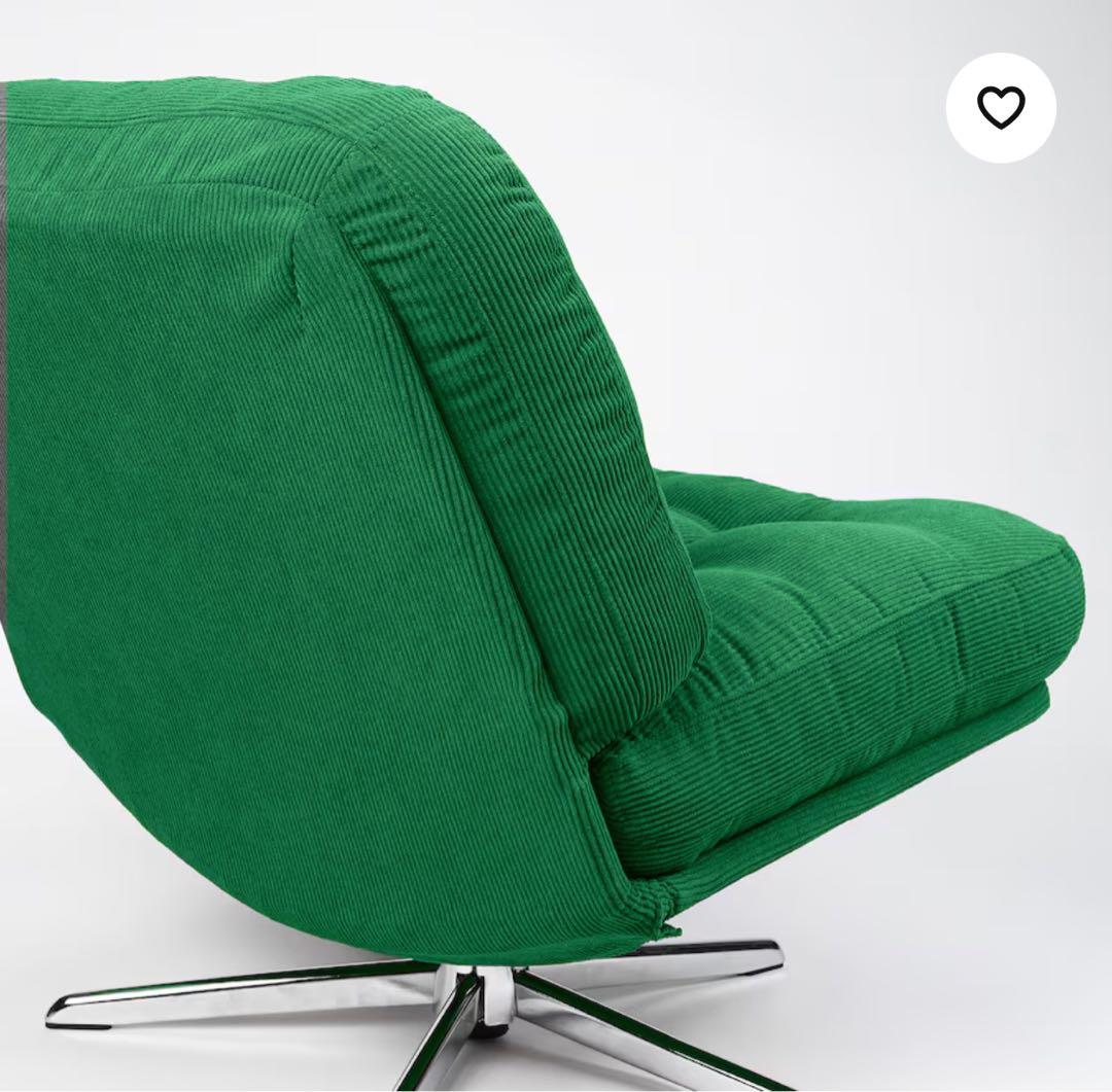 【新品未開封】イケア ディヴリンゲ 回転パーソナルチェア 椅子 ソファ　グリーン