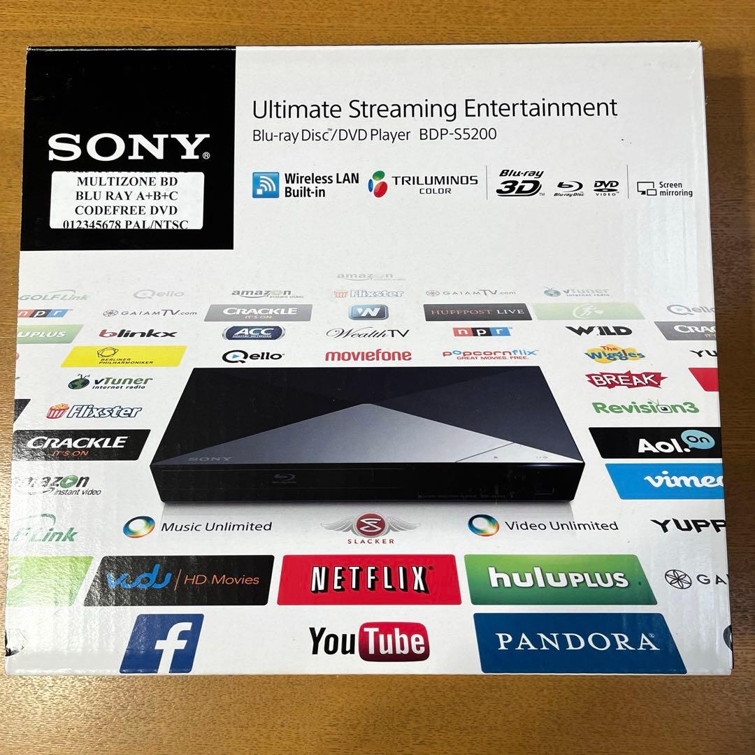Sony BDP-S5200 ブルーレイプレーヤー　DVDリージョンフリー