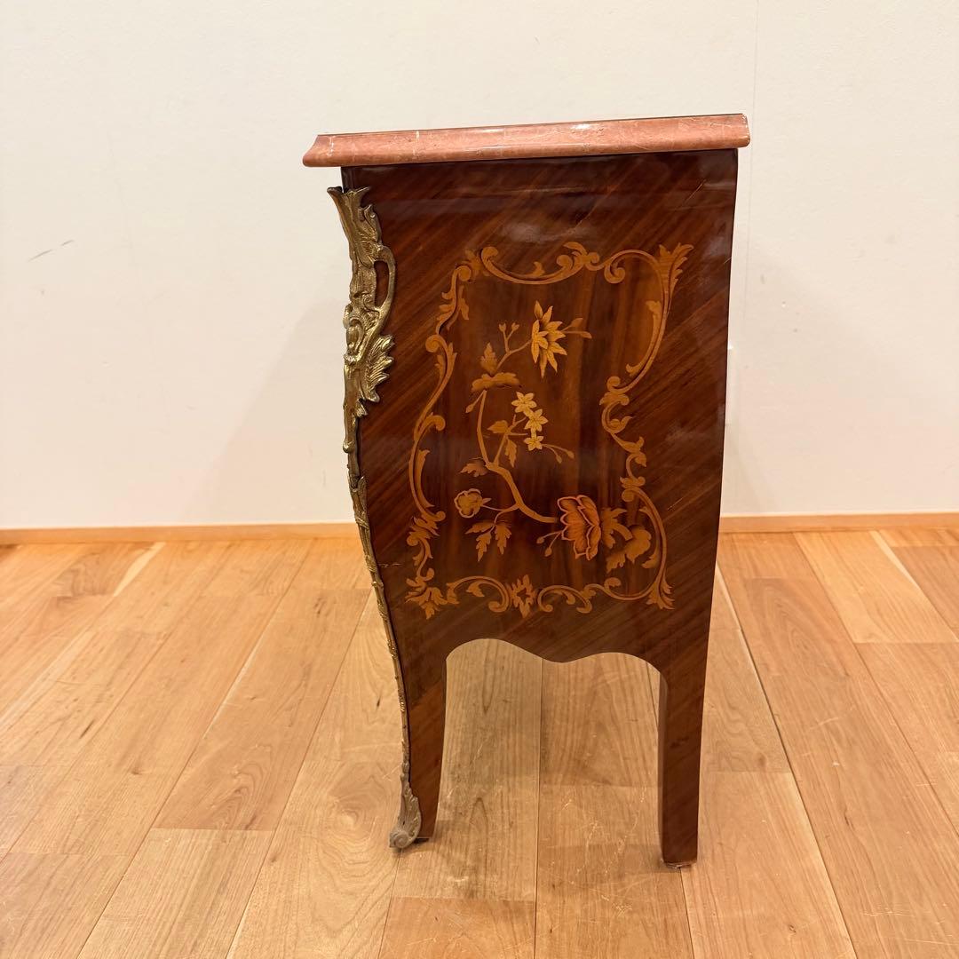 店舗 撮影用 空間が一気に映える 猫脚 アンティーク チェスト 大理石天板 象嵌