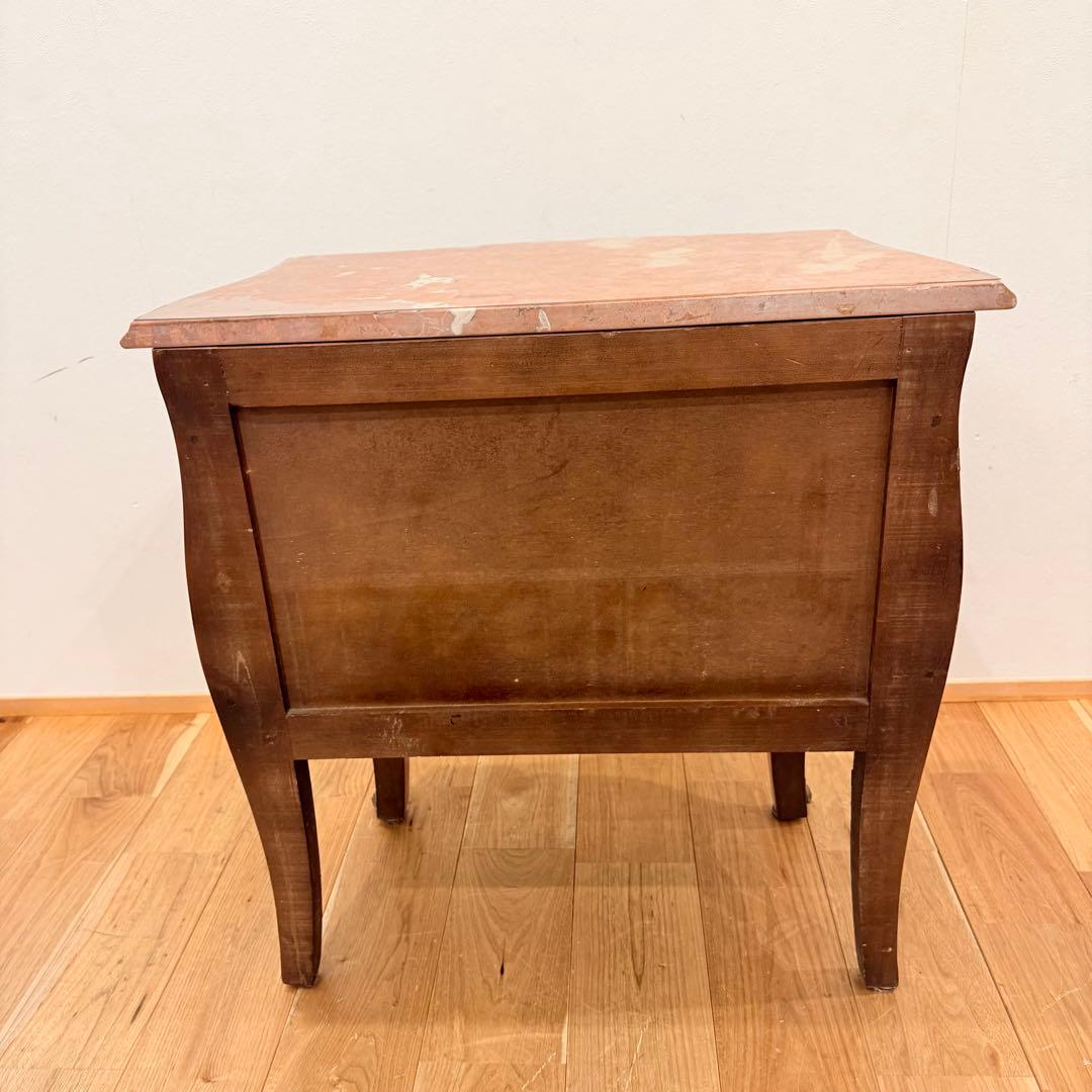 店舗 撮影用 空間が一気に映える 猫脚 アンティーク チェスト 大理石天板 象嵌